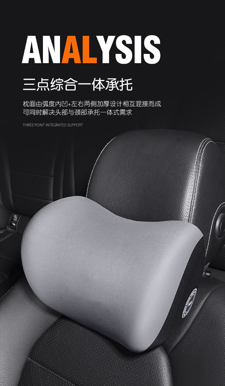 Car Headrest and Lumbar Support Set Car Seat Support Car Lumbar Support Pillow Memory Foam Set Cross-Border Customization