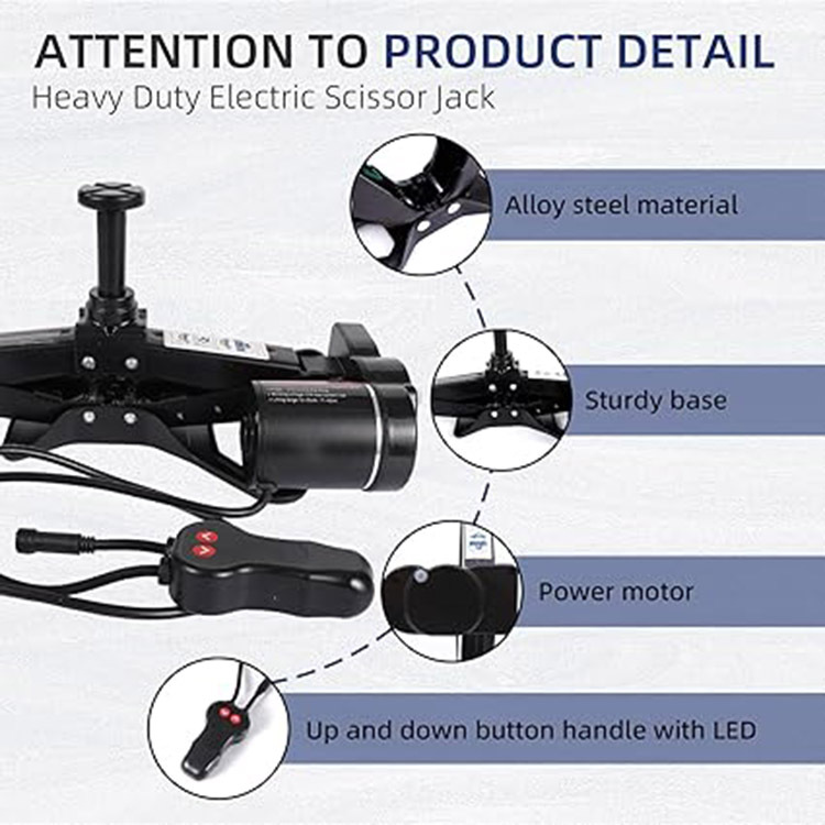 12V Car-Mounted 2t Electric Scissor-Type 0kg Wrench Set, 12V Fully Automatic Car Wrench Set