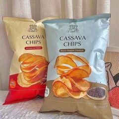 印尼进口 LERNA莱纳木薯片138g黑胡椒烧烤味网红膨化休闲零食