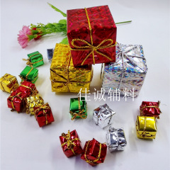 クリスマス工芸ギフトアクセサリーカラー立体小さなギフトボックスdiy装飾アクセサリー1.5/4cm