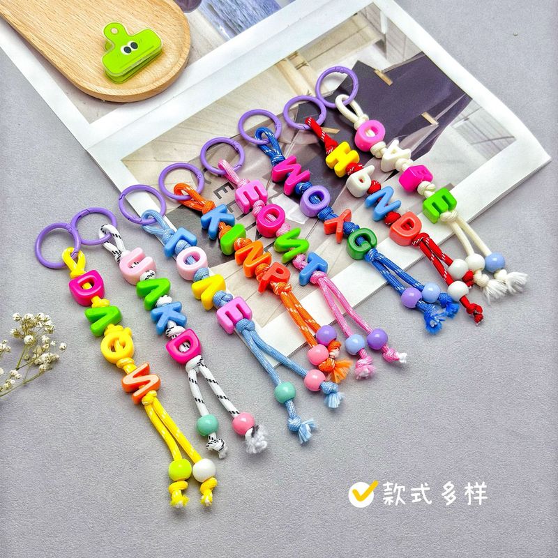 ドーパミンビーズレターハンドメイドDIY編みロープミュウバッグペンダント人気カラーレタービーズバッグペンダント|undefined