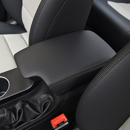 for Geely Emgrand: 06-22款吉利远景 Armrest box - 18-22-black-leather-gray-line-without-logo