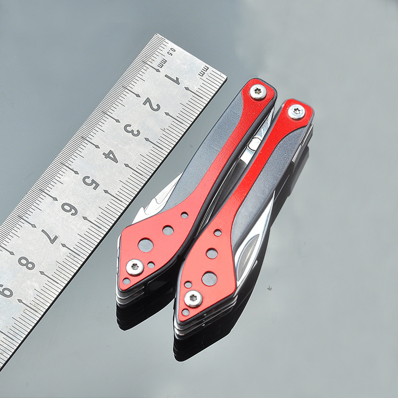 SQ Shunquan 2218 Mini tijeras plegables multifuncionales Herramientas multiusos portátiles Llavero Colgante Regalo de empresa