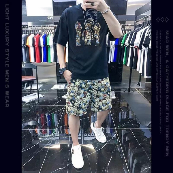Black set, T-shirt, shorts