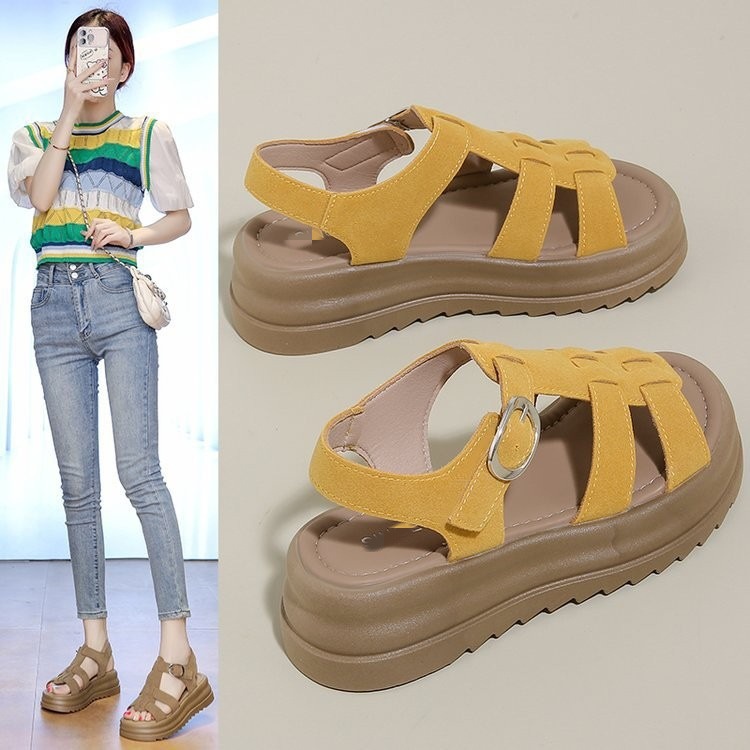 Sandálias de verano para mujeres 2026 nuevas faldas super calientes no cansadas pies planos zapatos romanos antideslizantes