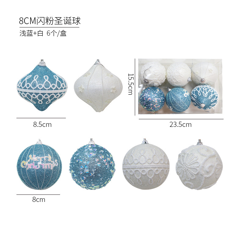 Bola de Navidad árbol de Navidad adornos de decoración colgante de bola de colores accesorios de material de Navidad DIY decoración de Navidad al por mayor