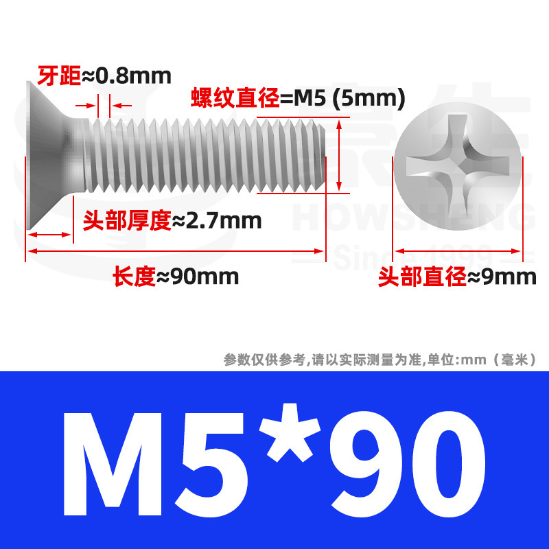 304ステンレスネジのネジの十字溝の平頭のネジのKMの機械の糸の小さいネジのm 2m 3m 4m 5m 6|undefined