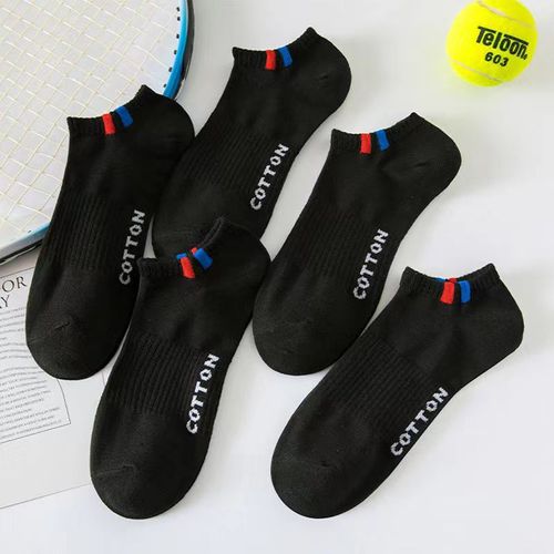 Black and white sports socks for men and women, sweat-absorbent and breathable boat socks, spring and autumn casual sports socks, Internet celebrity socks