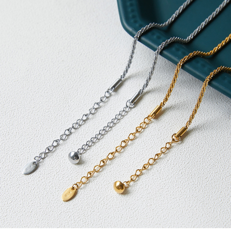 6g Weight Jewelry Set Classification Necklace + Jewelry Quantity Casual Occasion Titanium Steel Material Solid Color Pattern Women's Gender Plating Design Simple Style Style Wholesale Jewelry Simple Style Solid Color Titanium Steel Plating Jewelry Set 6