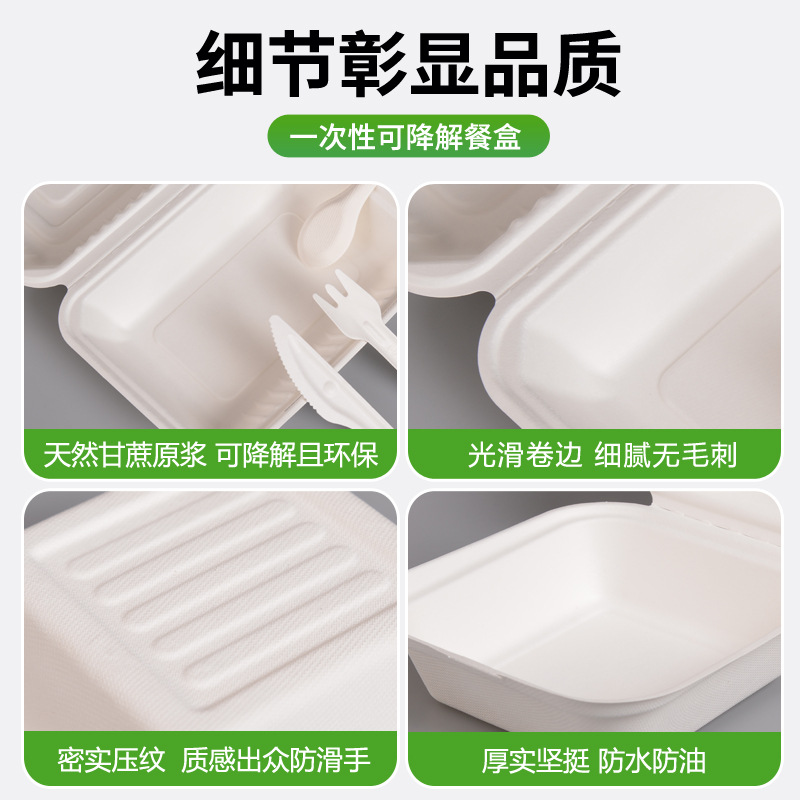 Caja de embalaje desechable de soda tirami caja de hamburguesas caja de comedor ecológica cubierta degradable caja de comedor para llevar caja de embalaje