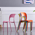 北欧餐椅现代简约塑料椅子网红靠背凳子加厚休闲椅家用化妆书桌椅
