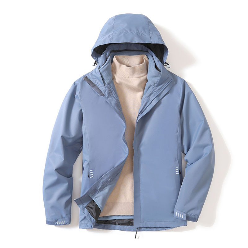 Chaqueta Térmica Impermeable 3 en 1 para Pareja Set de 2 Piezas de Poliéster A Prueba de Viento para Invierno image 14
