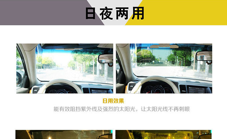 Night Vision Anti-Glare Sun Visor Driver's Dazzling Goggles Car Anti-High Beam Artifact Day and Night Dual-Use Export