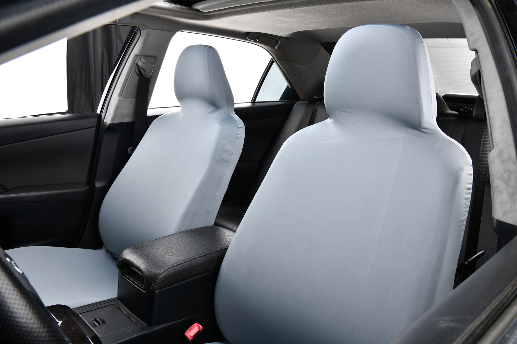 Ice Silk Elastic Non-Slip Car Seat Cover, Cooling B-Style Front Seat Single Universal Type Dustproof Car Seat Cover