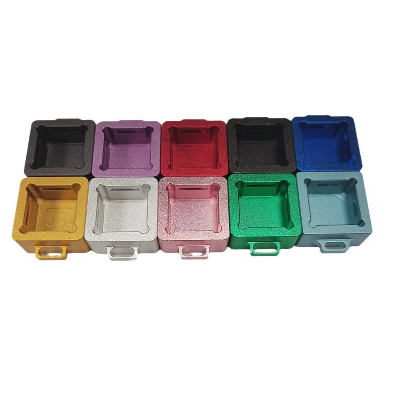 All aluminum single test shaft CNC electroplating anode aluminum base experience feel small sugar key chain multi-color