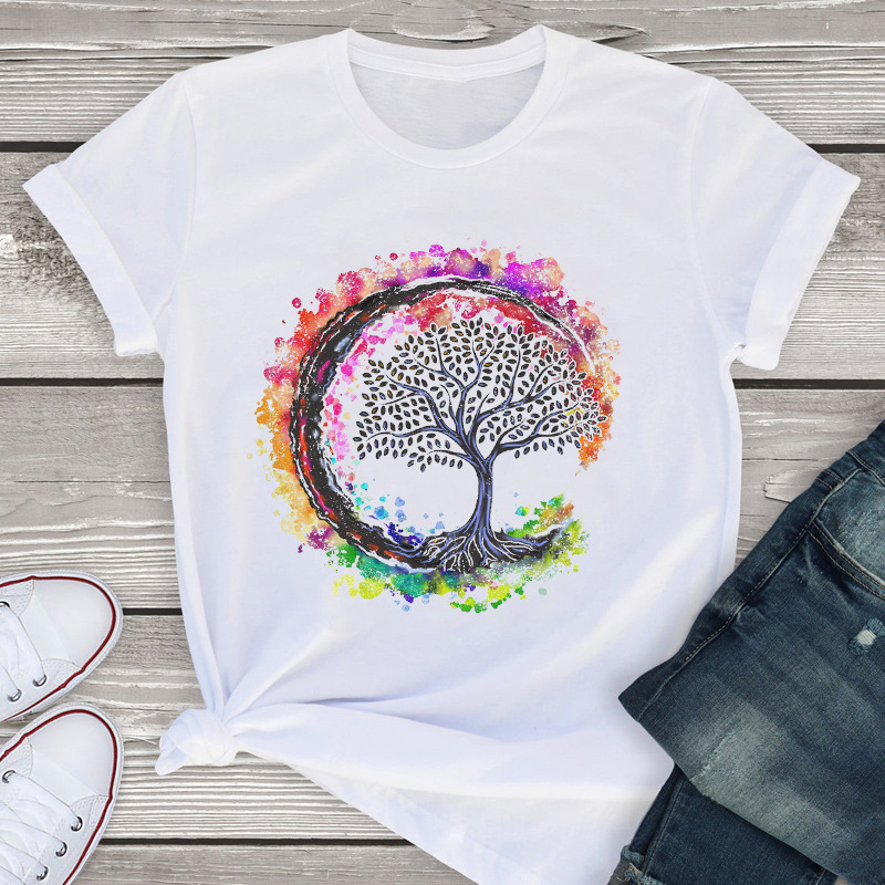 Women's T-shirt Short Sleeve T-shirts Printing Fashion Animal Letter display picture 19