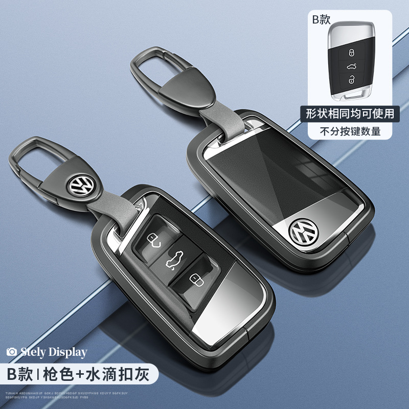 폭스 바겐 타입 B-건 컬러 투명 + 워터 드롭 버클 그레이