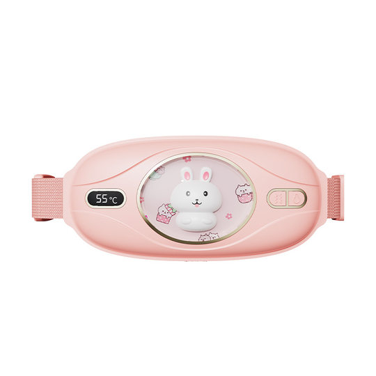 2024 new girls cartoon warm palace belt big aunt hot compress massage artifact vibration massage instrument intelligent heating