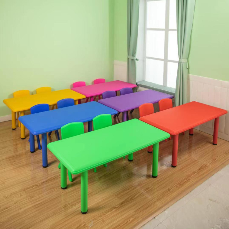 Kindergarten Table Trusteeship Early Education Set Plastic Rectangular Children's Home Dining Learning Writing Table and Chair Set Kindergarten Table Trusteeship Early Education Set Plastic Rectangular Children's Home Dining Learning Writing Table and Chair Set