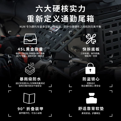Motorcycle trunk Box Portable with Base