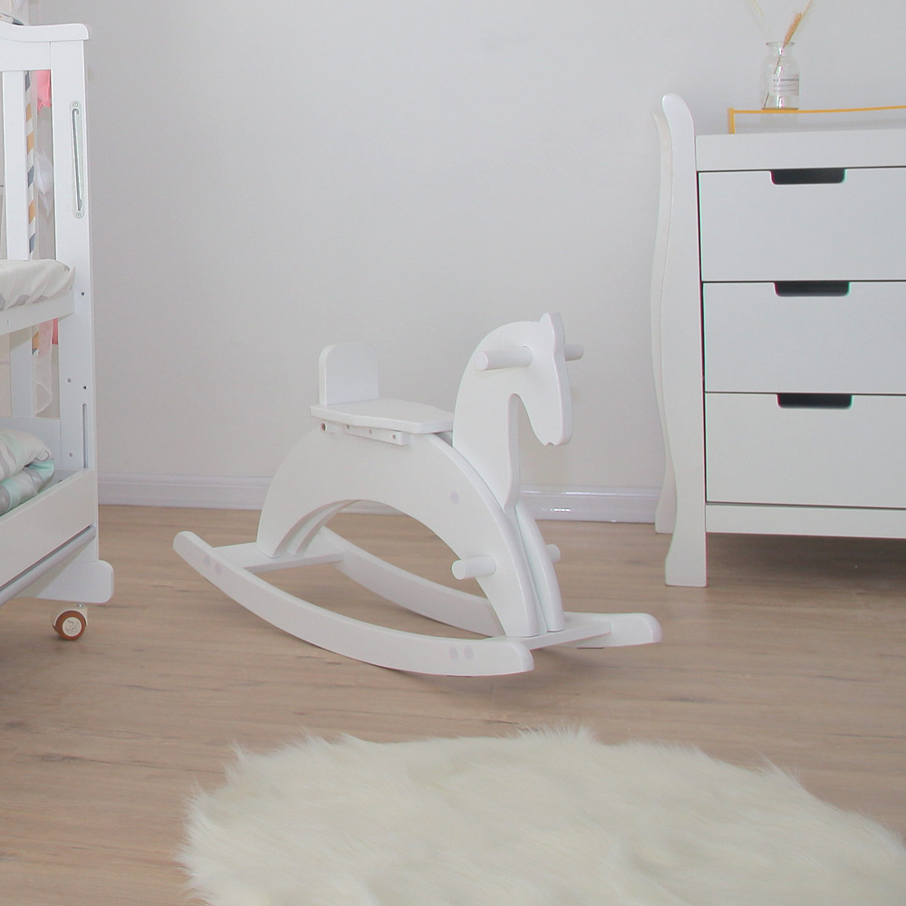 松木搖馬嬰兒寶寶兒童玩具木馬嬰幼兒搖搖馬1-6歲搖擺益智