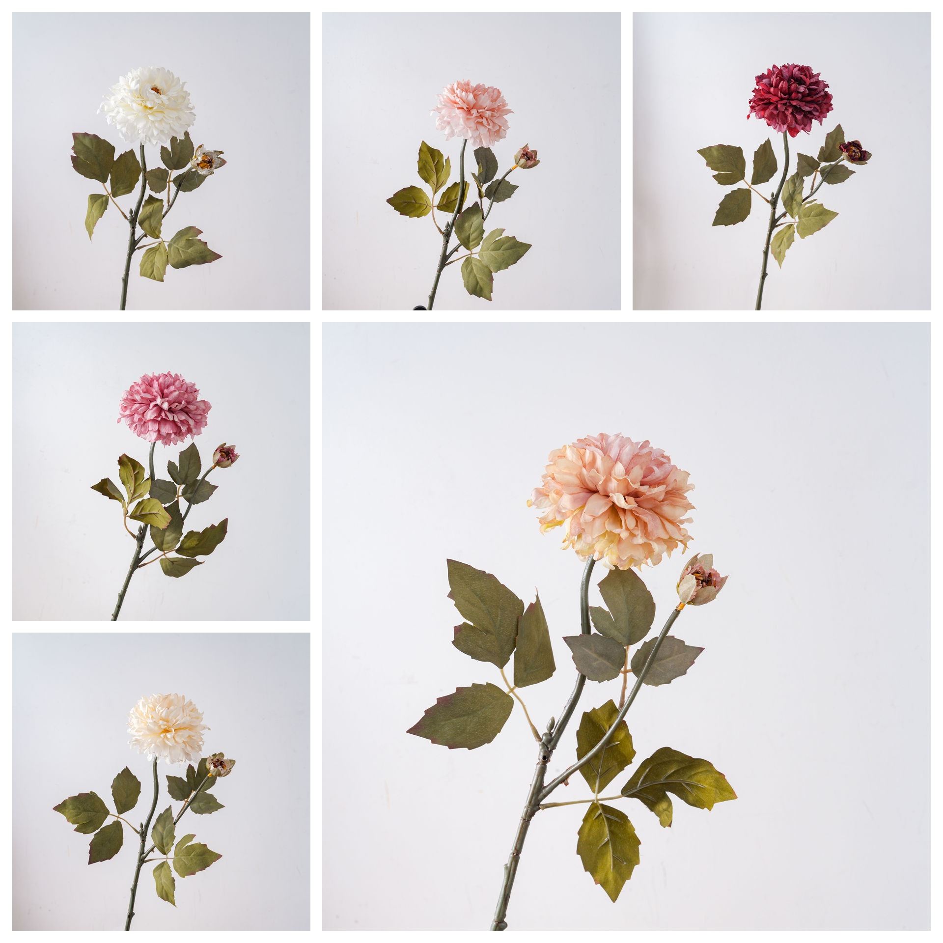 Wuheng Peony falsificó flores y plantas verdes artesanías de decoración de bodas al por mayor INS fabricantes de flores de simulación transfronterizas con flores en la mano