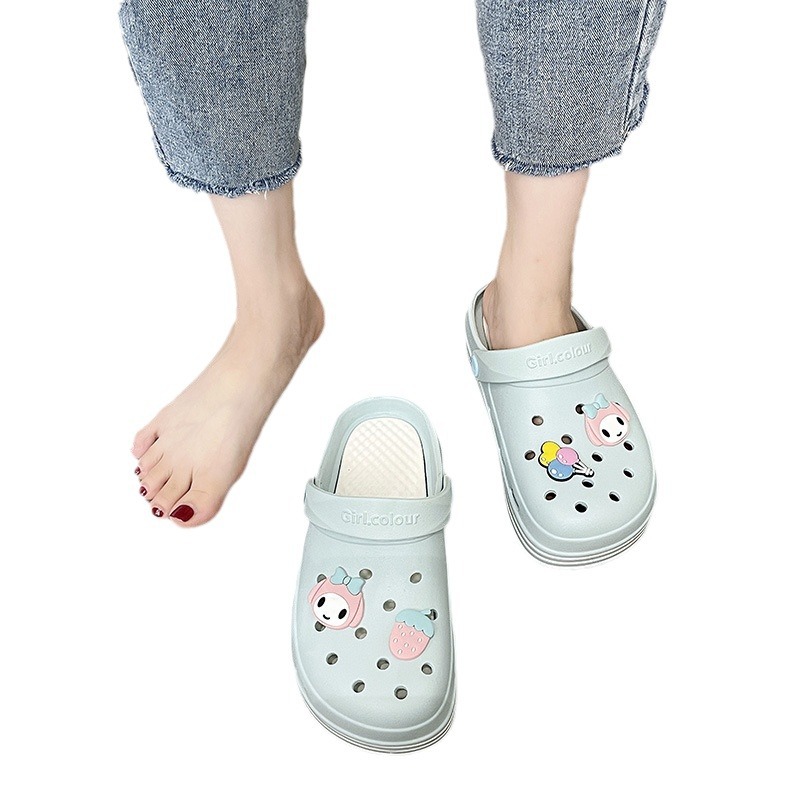 Eva Hole zapatos de verano lindo vestido de chicas mareas de corazón enfermeras antideslizantes bolsa de trabajo zapatillas de playa al por mayor