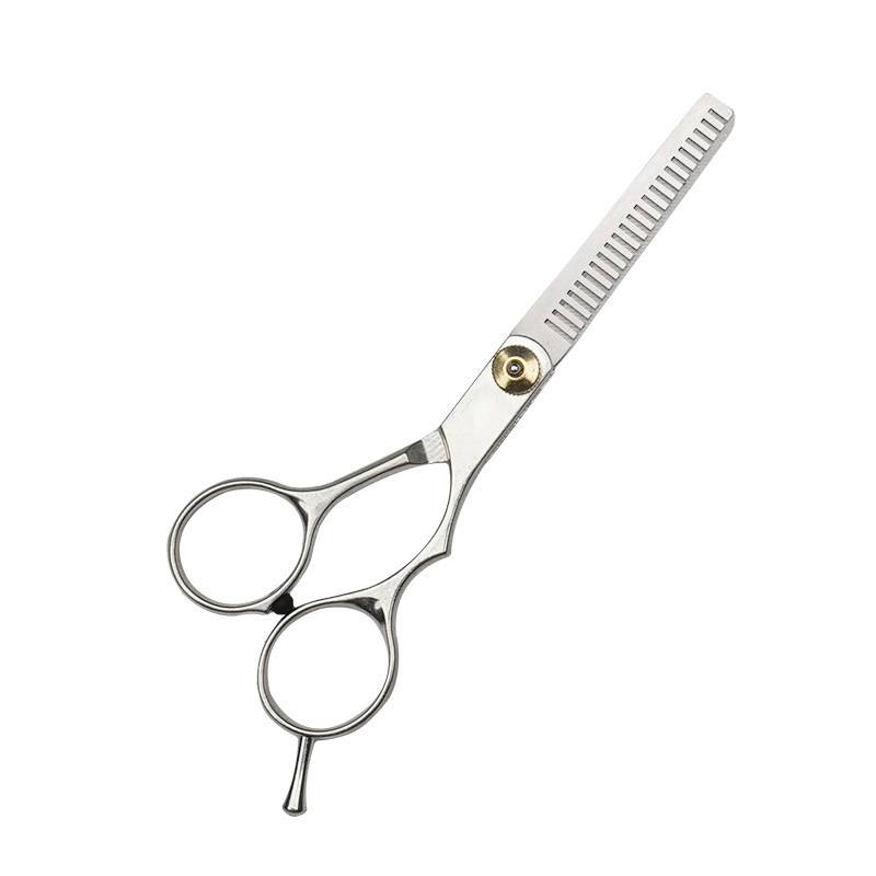 Tijeras para el cabello Tijeras para el cabello Tornillo blanco de 6 pulgadas Tijeras planas Tijeras para dientes Niños adultos para el hogar Tijeras para el cabello