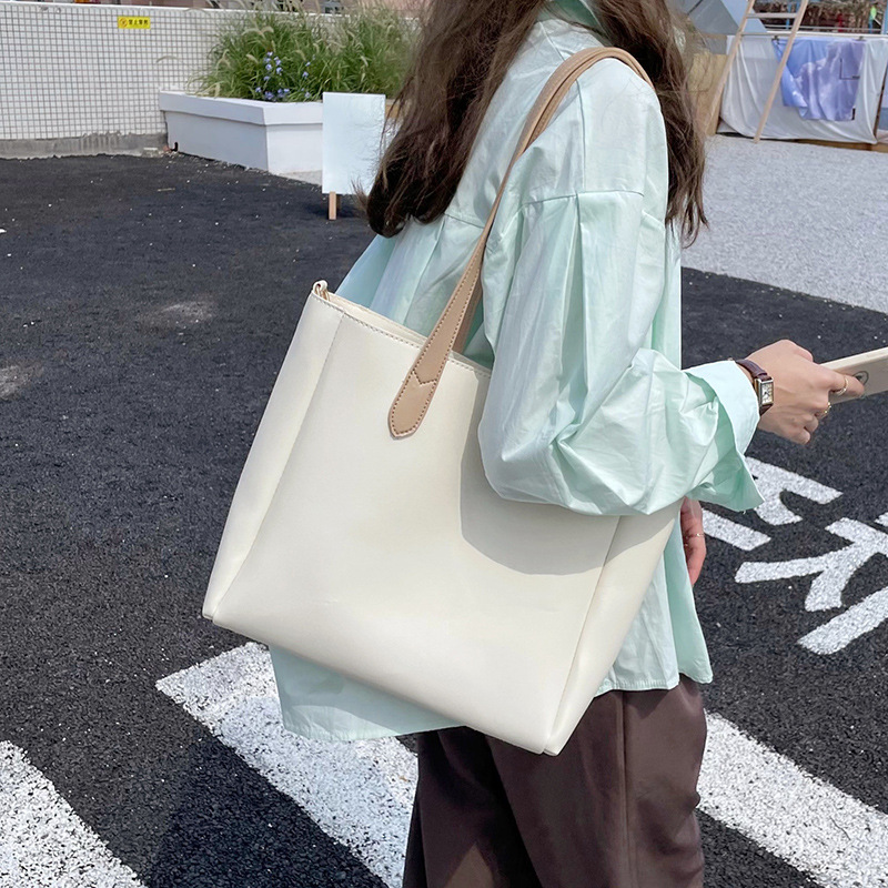 Bolso de Mano Grande de Moda 2025, Estilo Coreano, Simple, Gran Capacidad, Bolso Cruzado para Mujer, Bolso de Hombro Versátil