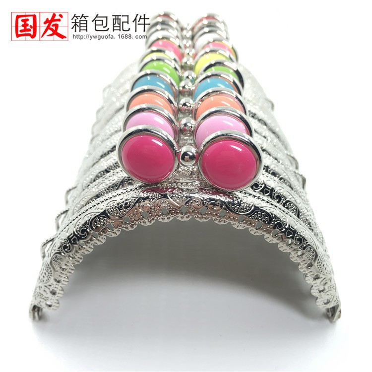 8.5CM semicircular encaje en relieve ojos caramelo oro plateado 10 colores opcionales 0169 - YS