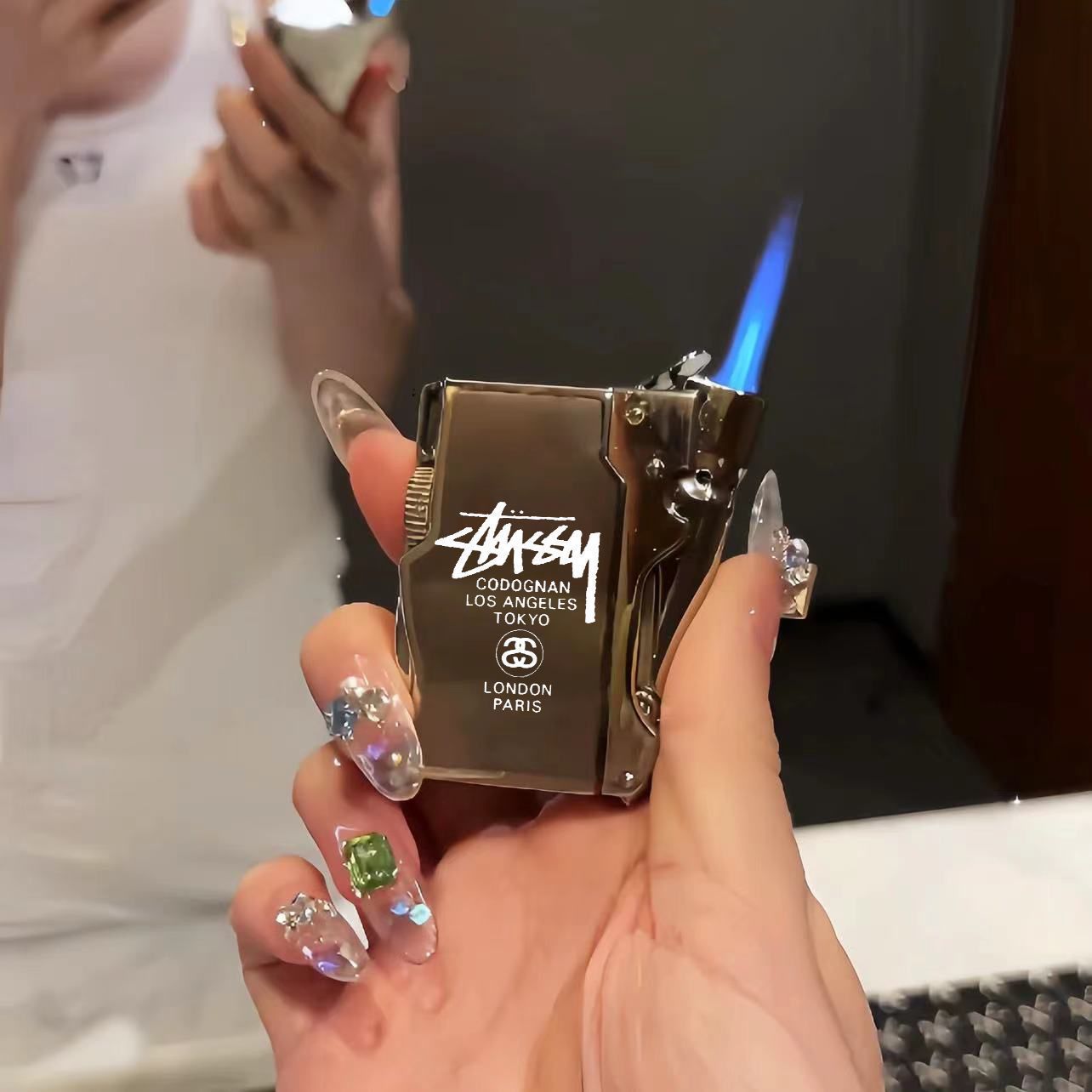 【一件代發】潮牌SITUXI打火機大鋼炮金屬質感高級感直衝藍焰送男