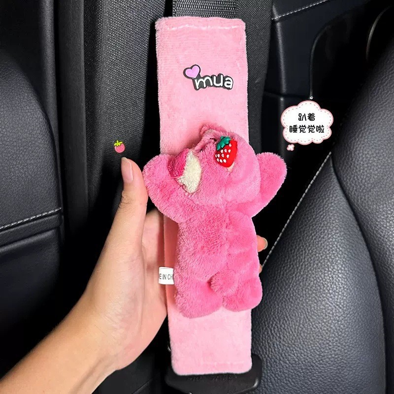 Protector de Hombro de Peluche para Cinturón de Auto de Terciopelo de Cristal, Anti-estrangulamiento, para Automóvil