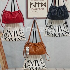 タイジェントルウーマン女性の新しいレザーパン生地カジュアルハンドバッグレタートレンド脇の下ショルダーバッグ