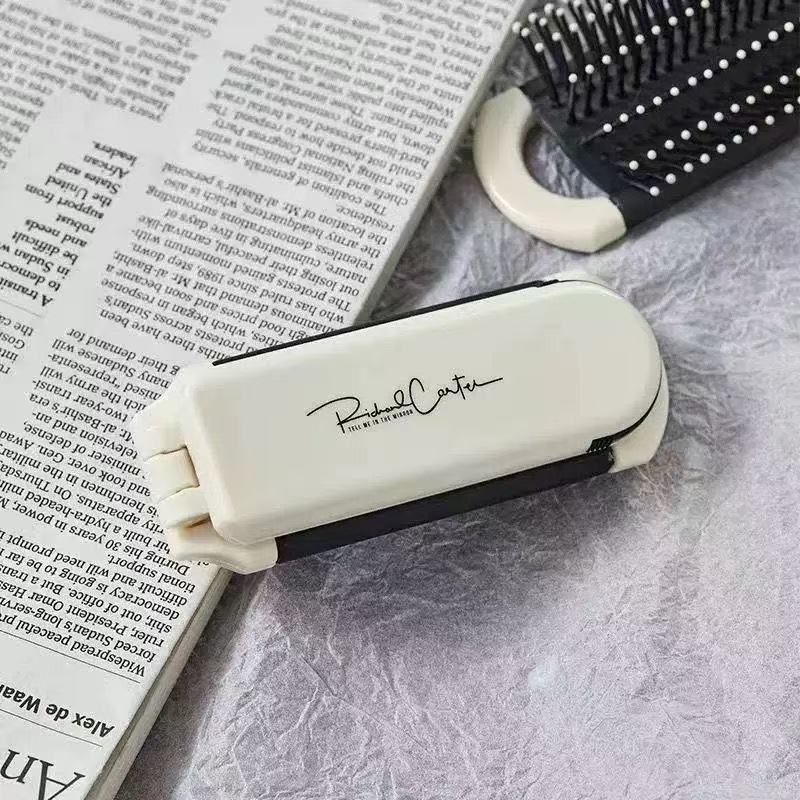 リボンミニ折りたたみエアバッグ前髪ポータブル特別なエアクッション旅行マッサージミラー一体型コーム|undefined