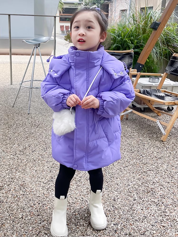 Niña ropa de invierno de algodón de plumón 2024 nueva ropa infantil de invierno con ropa de algodón de pelusa para bebés mujeres gruesas chaqueta de aire exterior
