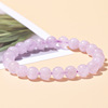 Organic jewelry, fresh crystal with amethyst jade, round beads, bead bracelet, Birthday gift, wholesale