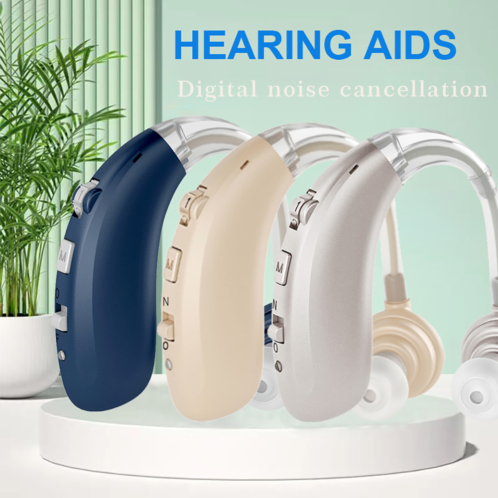 跨境Hearing aids可充电式降噪助听器耳背式声音放大器集音器英文