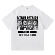 【欧码棉T】Charlie Kirk自由T恤时尚男/女原宿美学字母印花T恤中