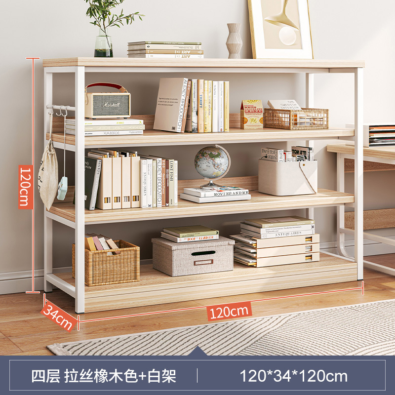 Estante de sala de estar Estante de piso Estante de almacenamiento multicapa Estante de exhibición doméstico contra la pared Estante de almacenamiento integrado Gabinete bajo