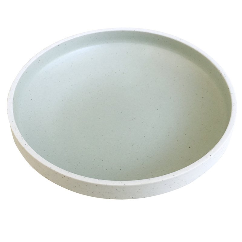 Plato de cerámica verde nórdica creativo set de platos y platos de bocadillos bandeja de porcelana para hornear platos de carne platos de platos y cubiertos