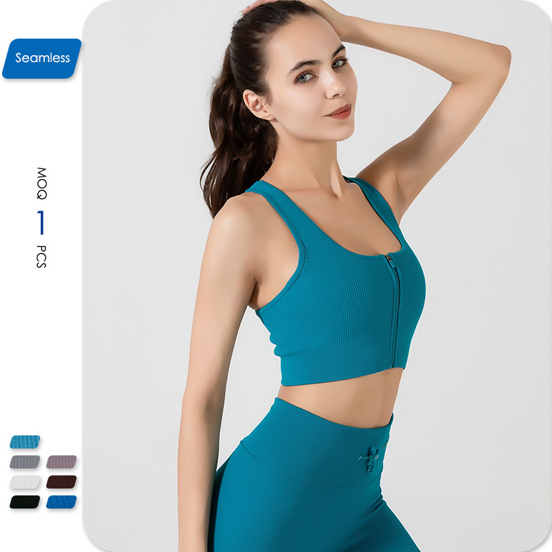 2021 European and American fitness clothes vest beauty back drawstring tight trousers sportswear bra quick-drying yoga clothes suit women