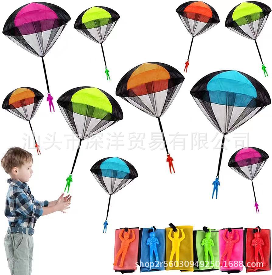 Children's parachute toy, anti-tangle throwing toy parachute, outdoor flying parachute men's toy