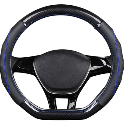 Foreign Trade Popular Car Steering Wheel Cover Nappa Leather Anti-Slip Four-Season Universal Protective Cover Handlebar Cover Manufacturer Wholesale
