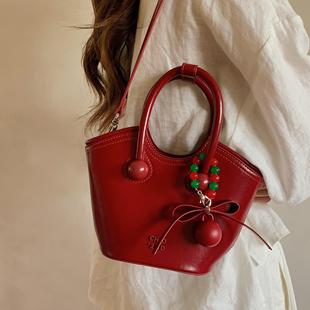 Nanfeng Chio2N Fashion Cherry Love Handheld Tote Bag Women's 2025 New Shoulder Crossbody Small Bag