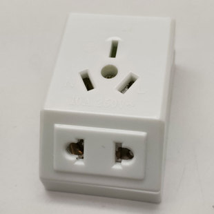 Surface-mounted 10A oblique three-sided socket old-fashioned simple 7-hole wall switch copper post wiring panel flame retardant socket