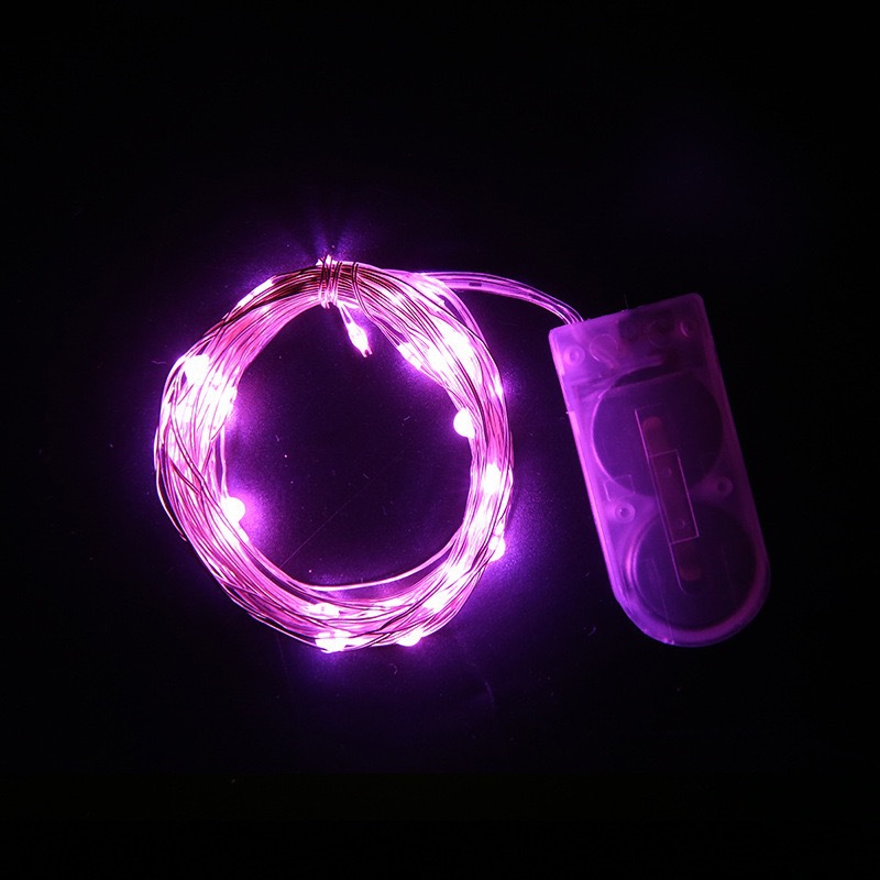 Cadena de luz botón color Cadena de luz al por mayor caja de regalo decorativo de alambre de cobre luz LED batería LUZ DE Navidad luz de la secuencia