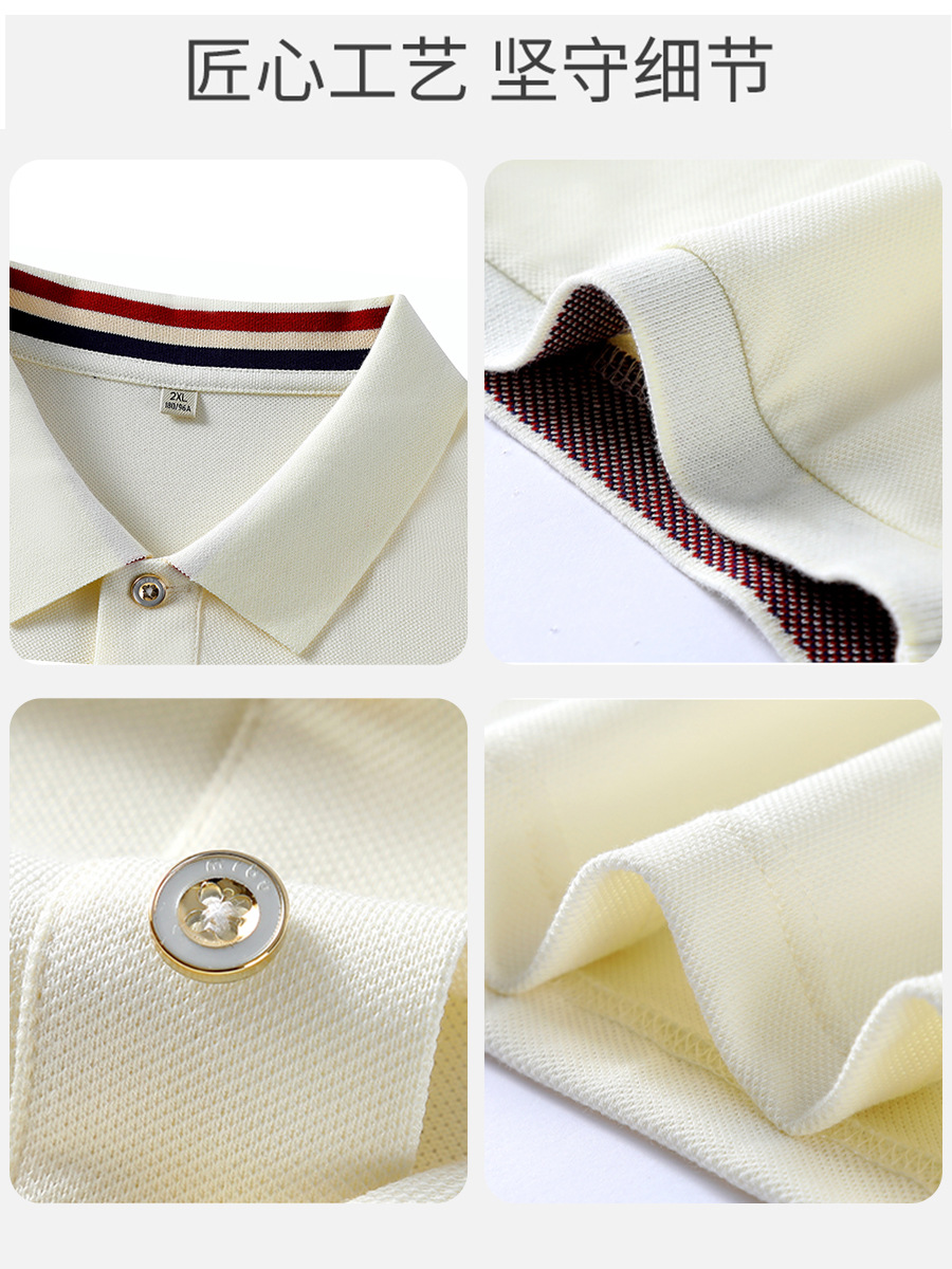 40 camisetas de negocios lujosas con cuello de golf polo de verano de manga corta polo de hombre personalizado