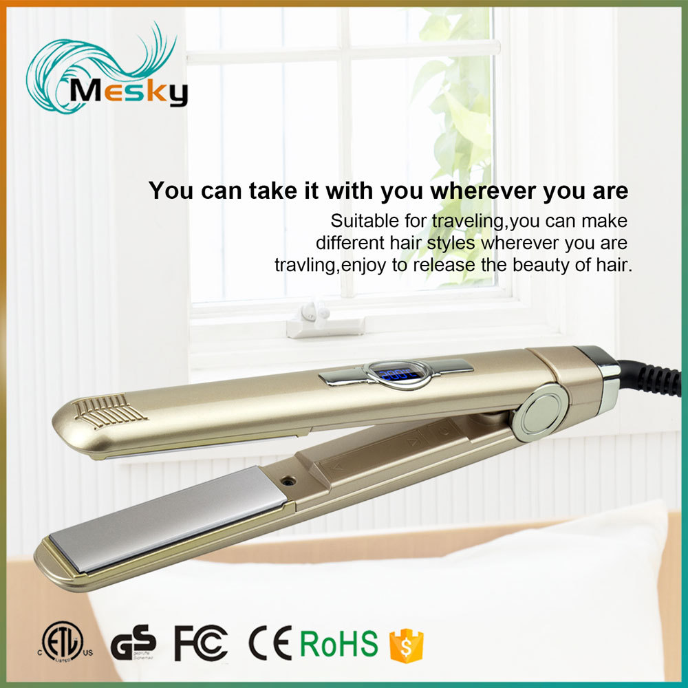 MESKY批发自有品牌个性化红外线扁铁品牌1寸扁铁直发器定制LOGO