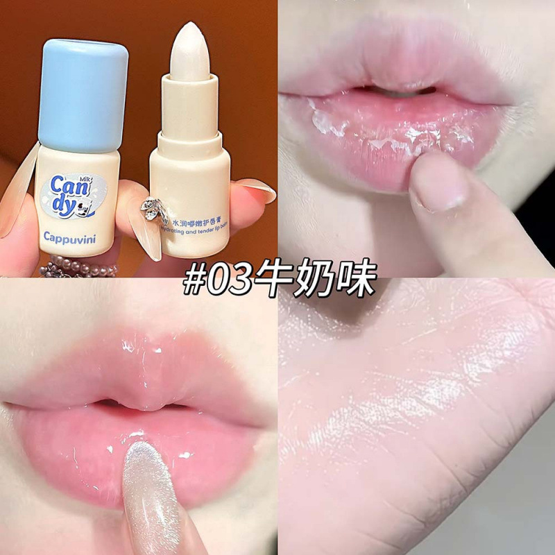 CAPPUVINI agua tierna lápiz labial protector humectante no pegajoso anti-agrietamiento hidratante maquillaje de color transfronterizo para labios