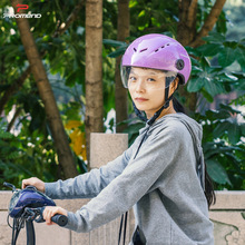 电动车头盔戴风镜防晒防护透气安全电瓶车安全骑行头盔自行车半盔